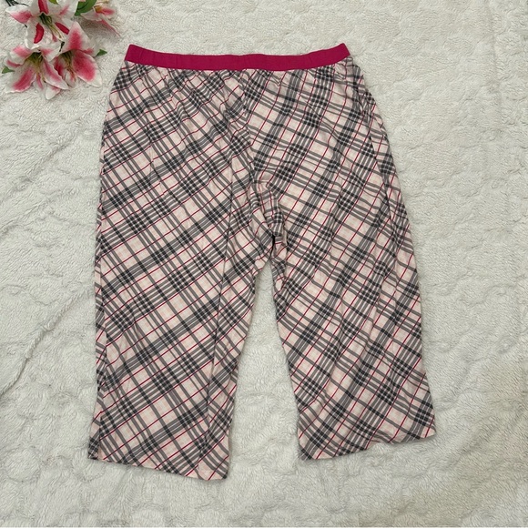 Cacique - Pink Plaid Elastic Waist Drawstring Pull On Lounge Pants - 22/24 - Picture 2 of 8